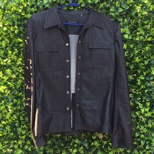 Elie Tahari Black Denim Jacket